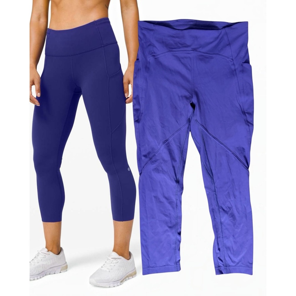 Lululemon Fast and Free High-Rise Crop 23" Leggings Purple Size 8